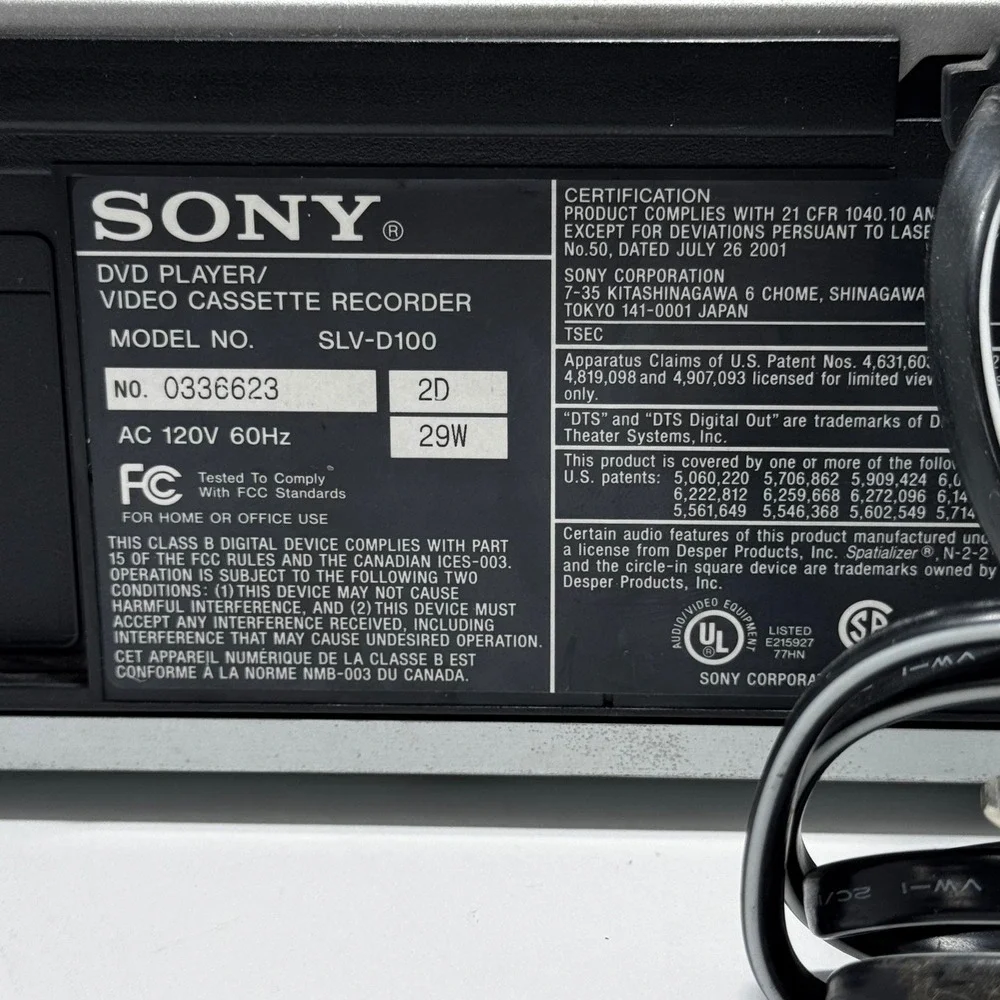 Sony slv d100